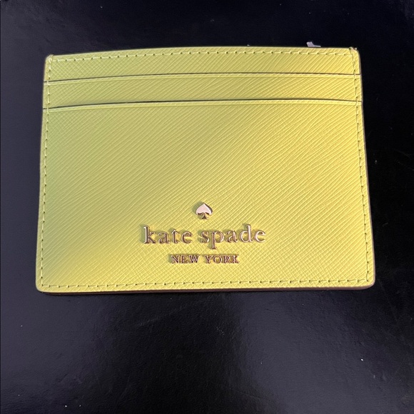 kate spade Accessories - KATE SPADE NIP MADISON SAFFIANO LEATHER LIME SLUSH CARD CASE